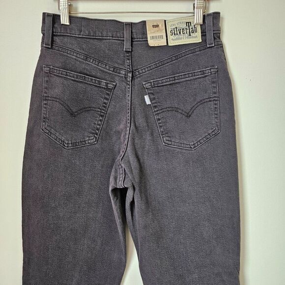 NWT LEVI'S STRAUSS SILVER TAB GREY HIGH WAISTED MOM JEAN SIZE W29 L27 - Picture 4 of 16